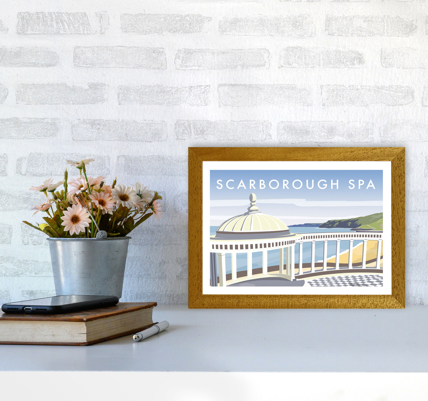 Scarborough Spa Travel Art Print by Richard O'Neill A4 Print Only