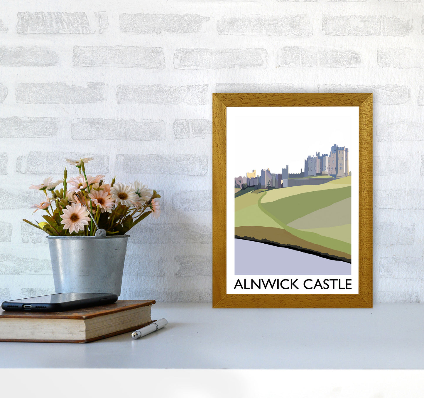 Alnwick Castle Portrait by Richard O'Neill A4 Print Only