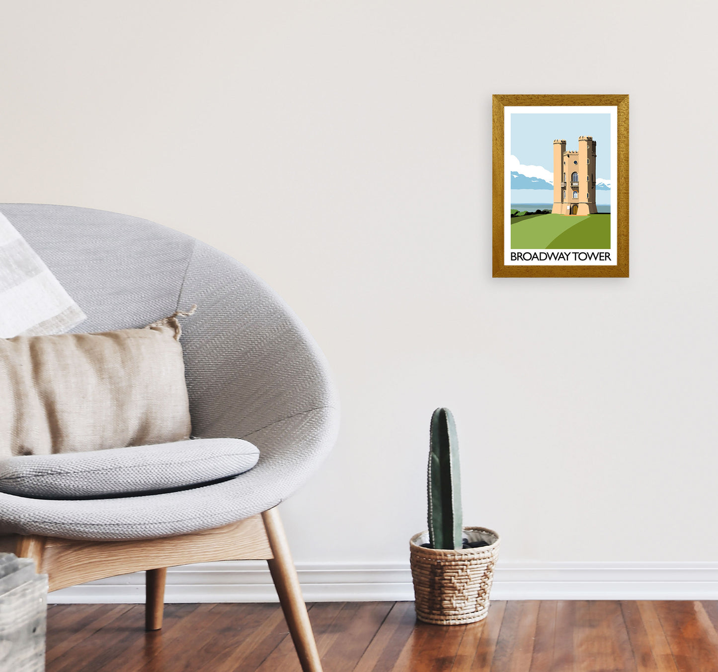 Broadway Tower Portrait Art Print by Richard O'Neill A4 Print Only