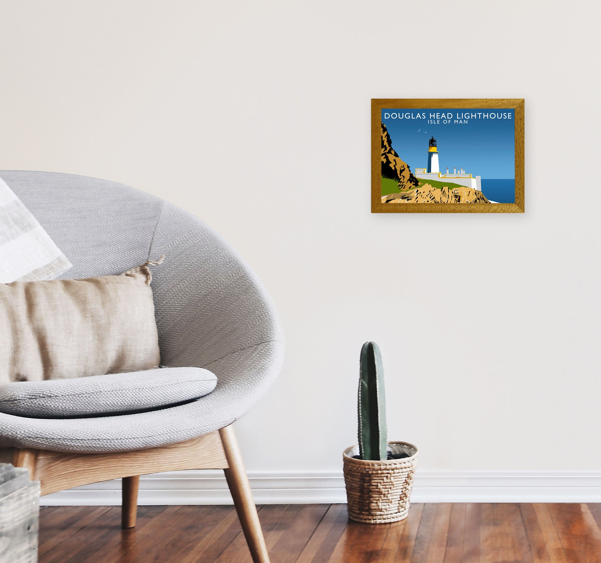 Douglas Head Lighthouse Portrait by Richard O'Neill A4 Print Only