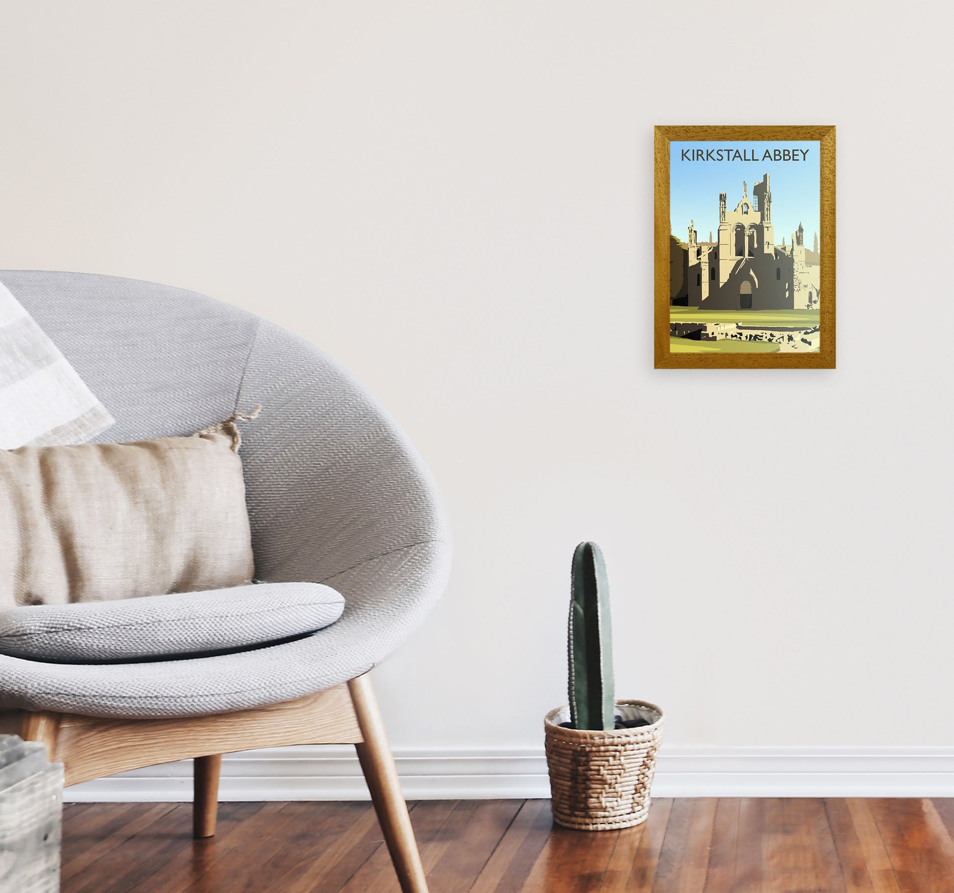 Kirkstall Abbey portrait by Richard O'Neill A4 Print Only