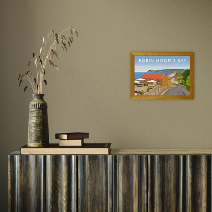 Robin Hood's Bay 3 by Richard O'Neill A4 Oak Frame
