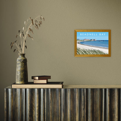 Beadnell Bay by Richard O'Neill A4 Oak Frame
