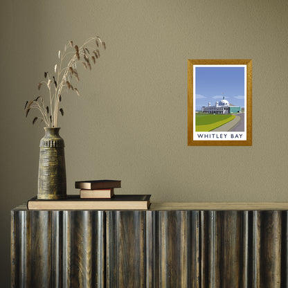 Whitley Bay portrait by Richard O'Neill A4 Oak Frame