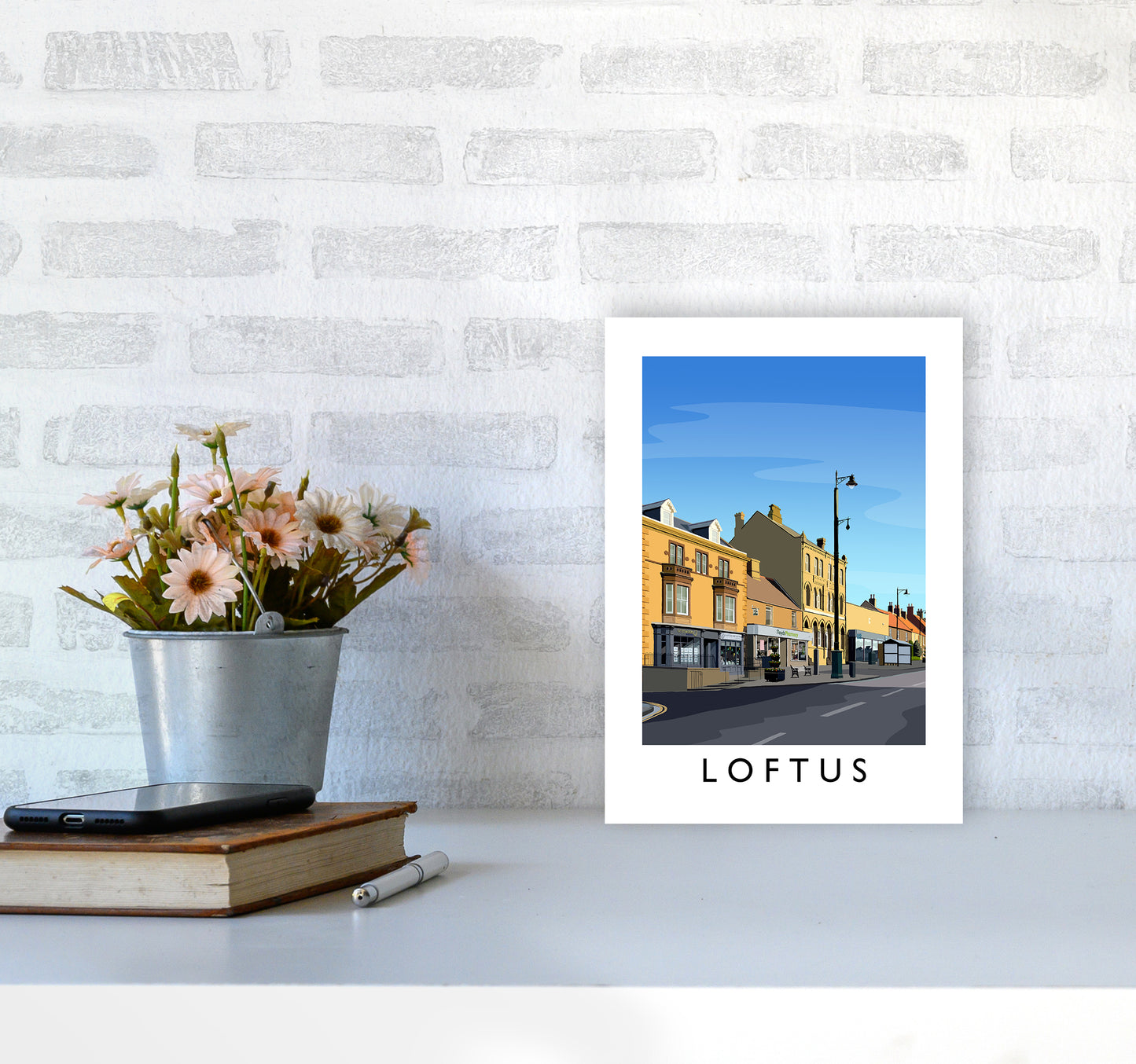 Loftus 3 Portrait Art Print by Richard O'Neill A4 Black Frame