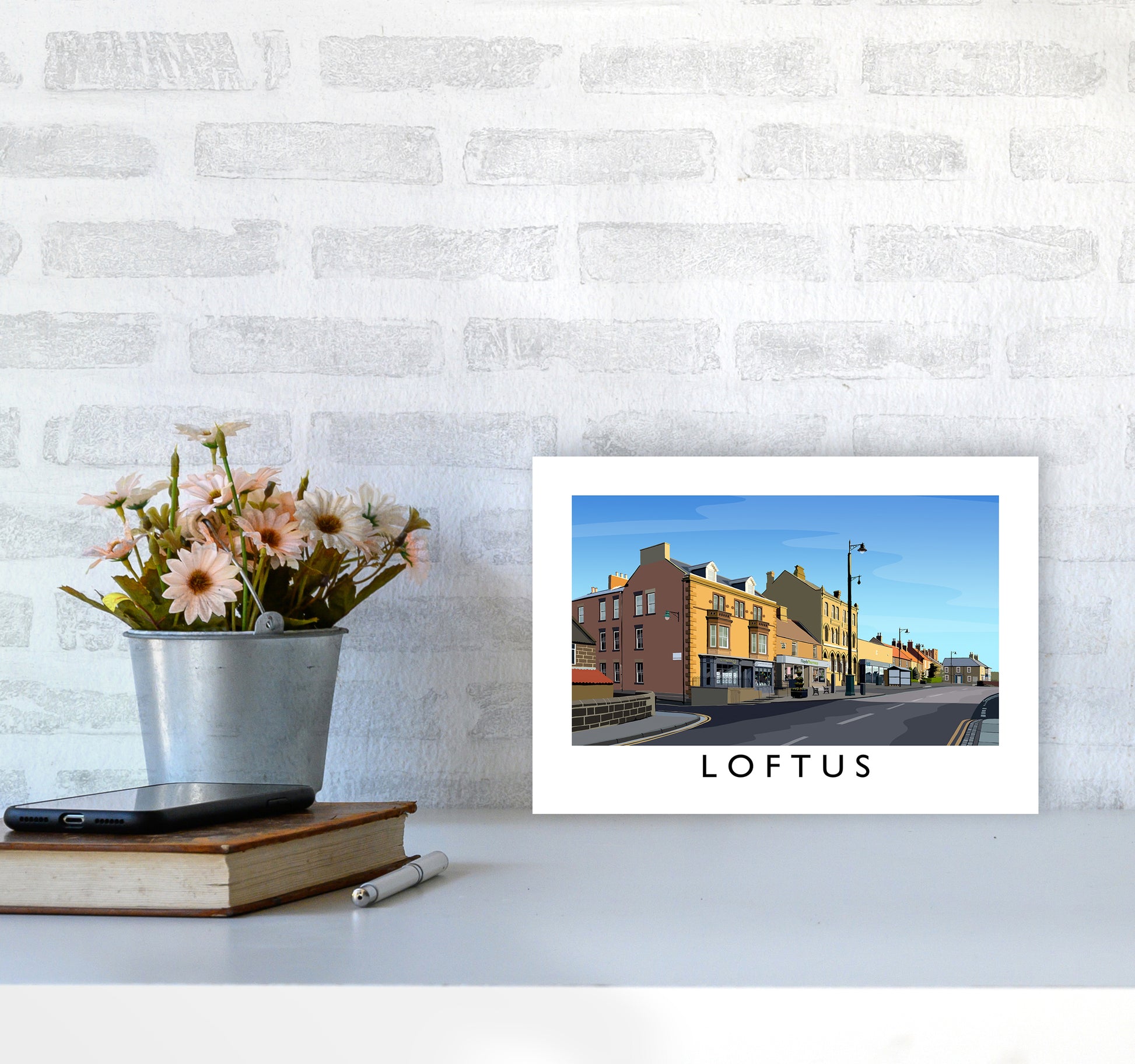 Loftus 3 Art Print by Richard O'Neill A4 Black Frame