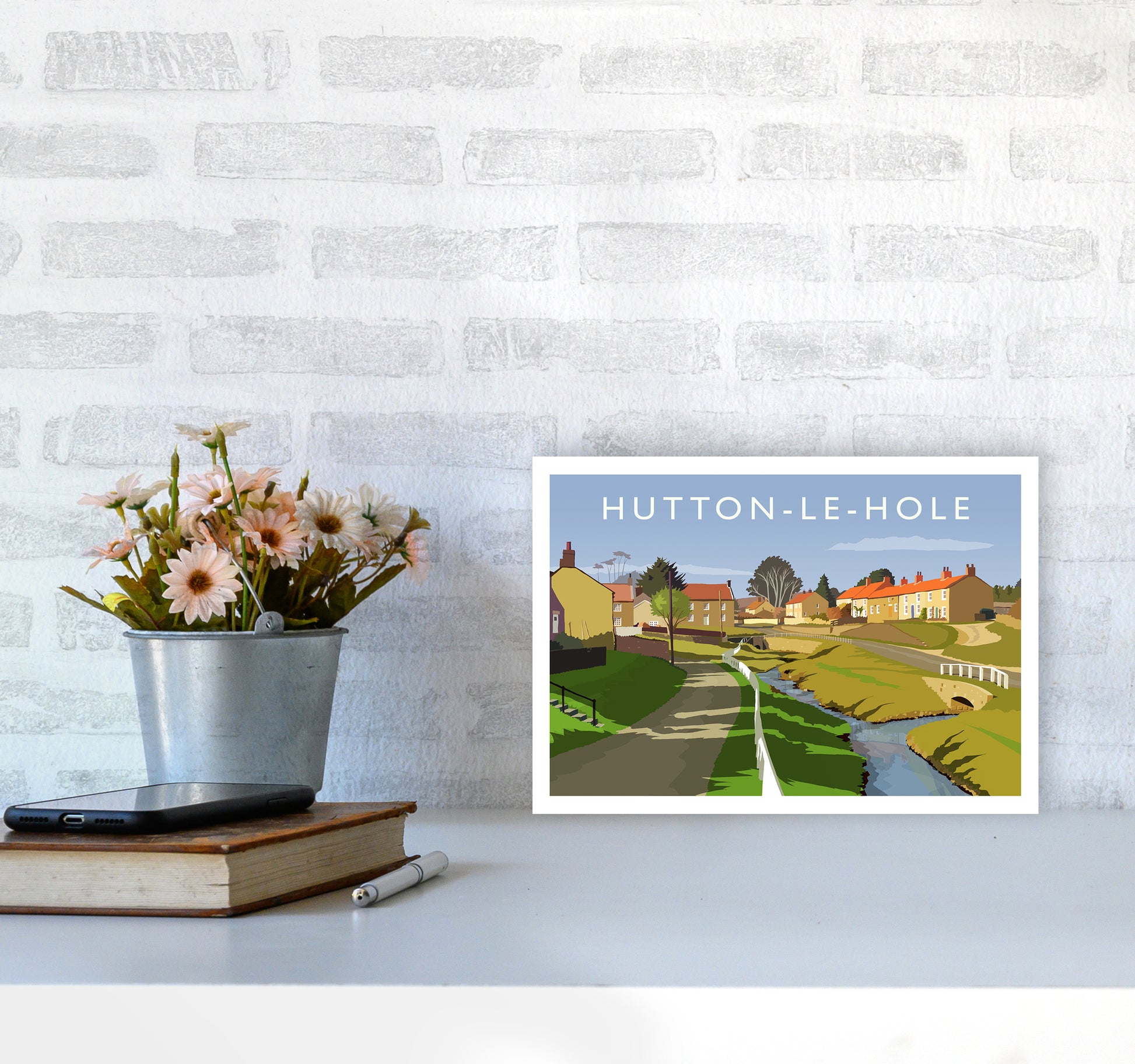 Hutton-Le-Hole Art Print by Richard O'Neill A4 Black Frame