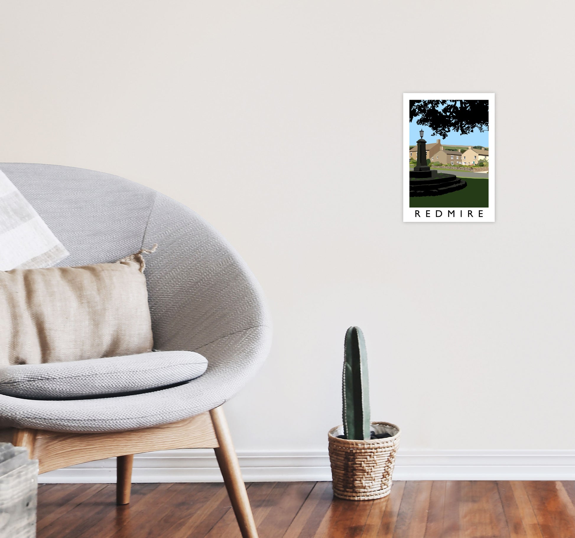 Redmire Art Print by Richard O'Neill A4 Black Frame