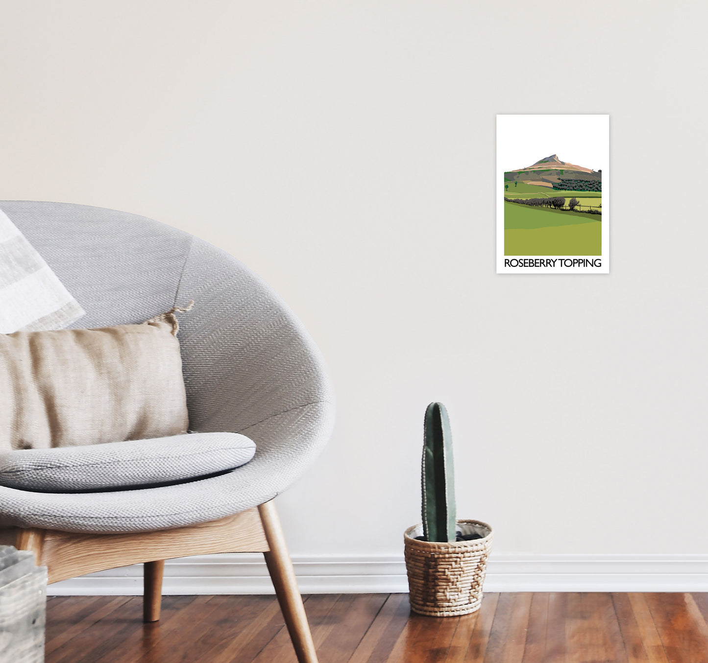 Roseberry Topping 3 Art Print by Richard O'Neill A4 Black Frame