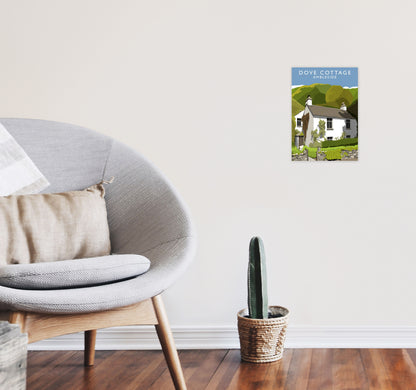 Dove Cottage (Portrait) by Richard O'Neill A4 Black Frame