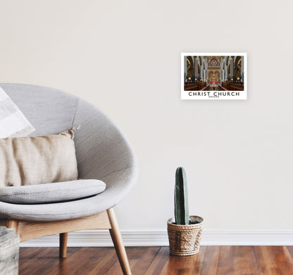 Inside Christ Church by Richard O'Neill A4 Black Frame