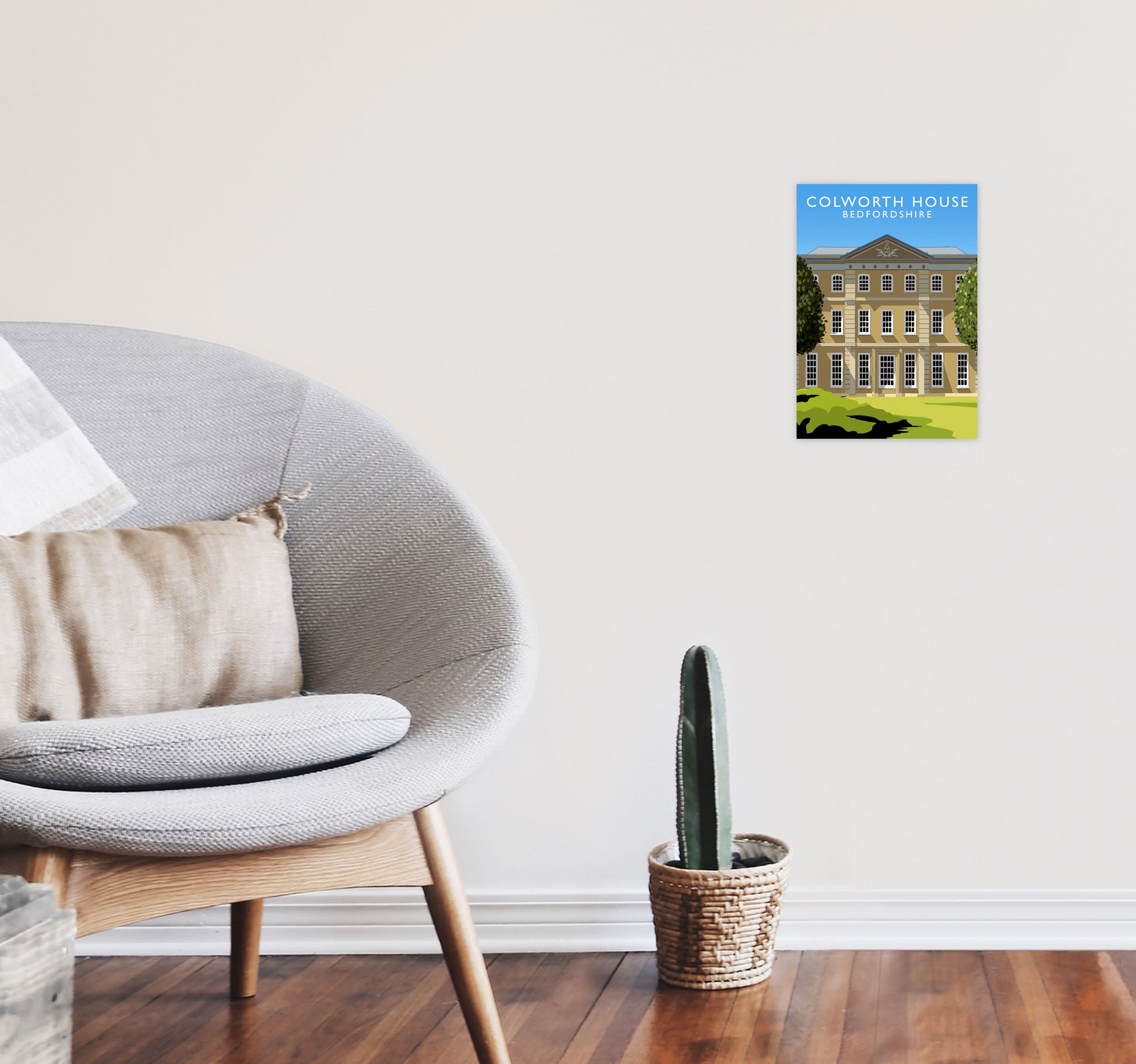 Colworth House Portrait by Richard O'Neill A4 Black Frame