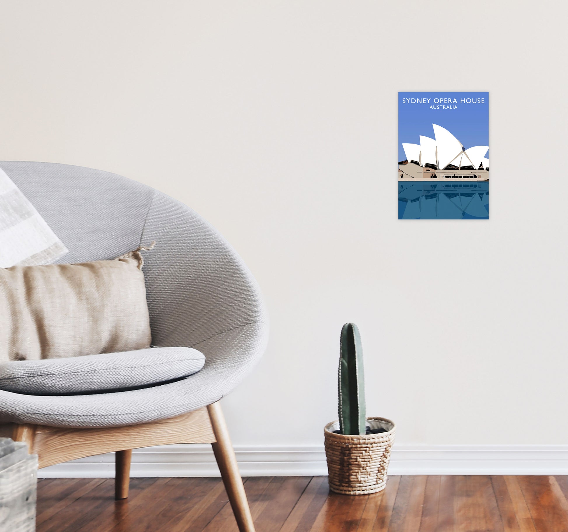 Sydney Opera House Australia Digital Art Print by Richard O'Neill A4 Black Frame