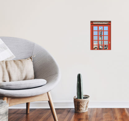 London Telephone Box 6 by Richard O'Neill A4 Black Frame