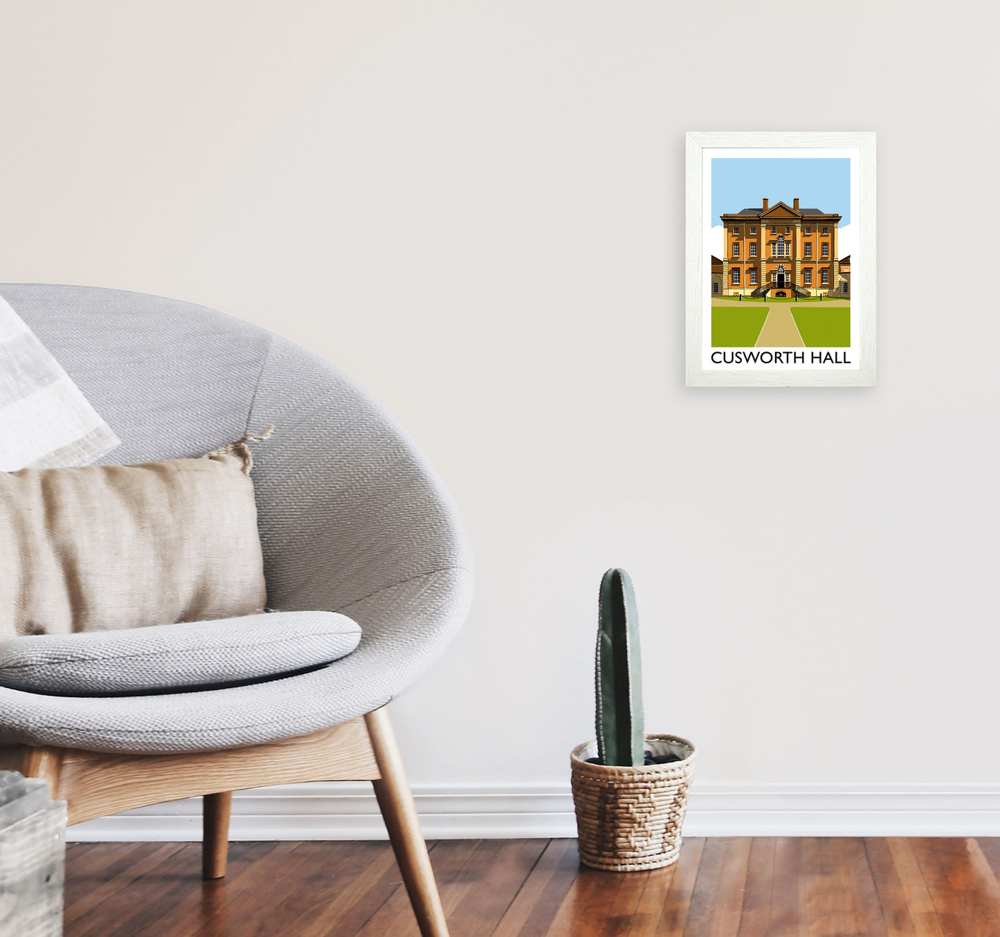 Cusworth Hall Framed Digital Art Print by Richard O'Neill A4 Oak Frame