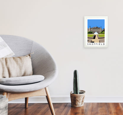 Sheffield Art Print by Richard O'Neill A4 Oak Frame