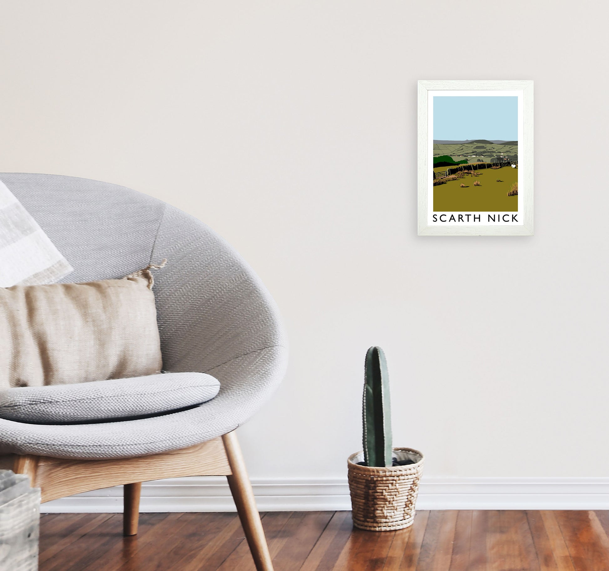 Scarth Nick Art Print by Richard O'Neill A4 Oak Frame