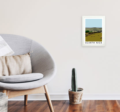 Scarth Nick Art Print by Richard O'Neill A4 Oak Frame