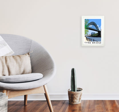 Tyne Bridge Art Print by Richard O'Neill A4 Oak Frame