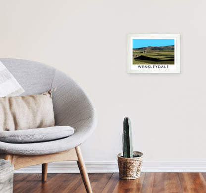 Wensleydale by Richard O'Neill Yorkshire Art Print, Vintage Travel Poster A4 Oak Frame
