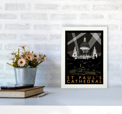 St Paul's Cathedral London Framed Digital Art Print by Richard O'Neill, Wooden Framed Wall Art A4 Oak Frame