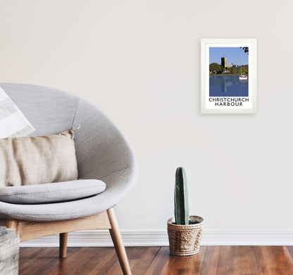 Christchurch Harbour Framed Digital Art Print by Richard O'Neill A4 Oak Frame