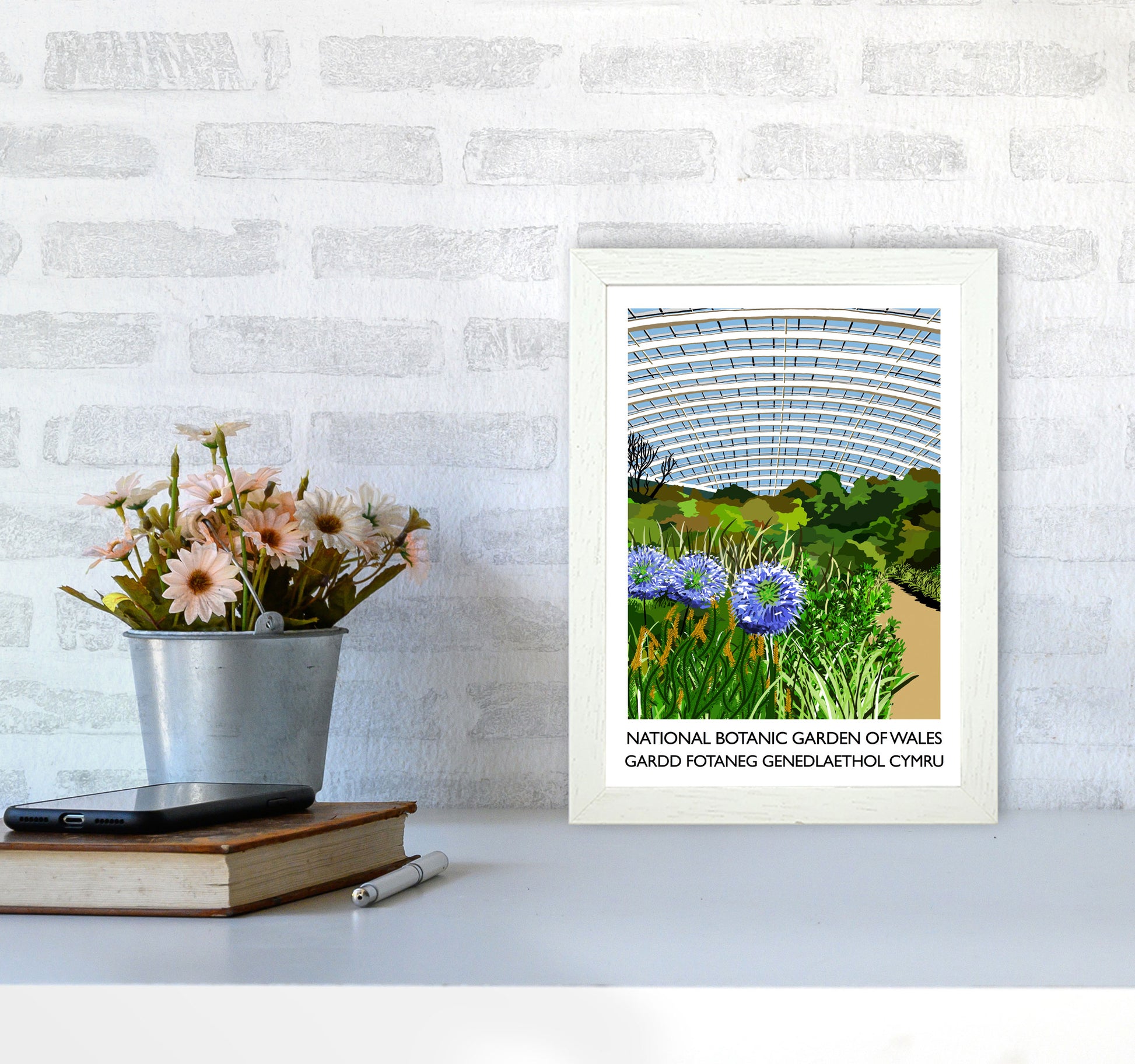 National Botanic Garden Of Wales by Richard O'Neill A4 Oak Frame