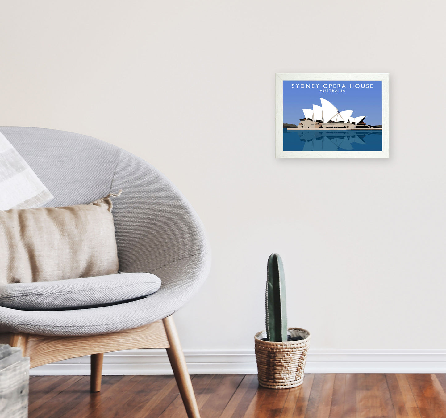 Sydney Opera House Australia Framed Digital Art Print by Richard O'Neill A4 Oak Frame