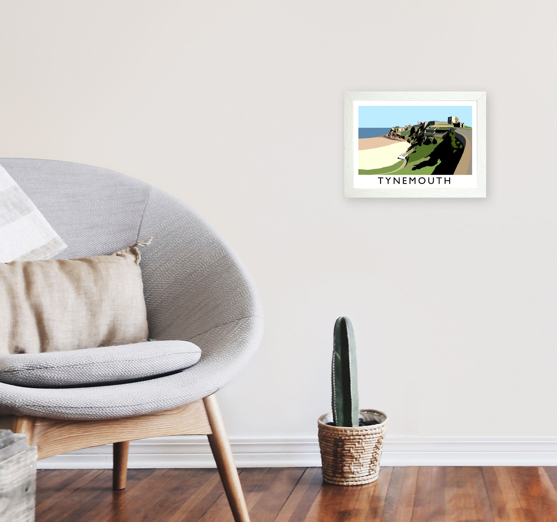 Tynemouth Framed Digital Art Print by Richard O'Neill A4 Oak Frame