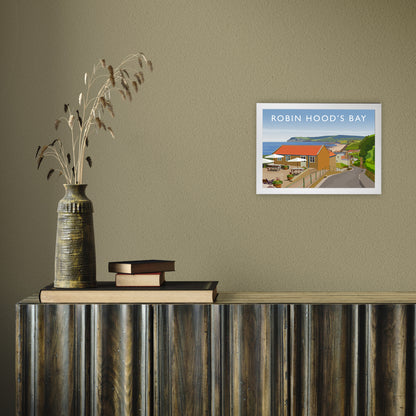 Robin Hood's Bay 3 by Richard O'Neill A4 White Frame