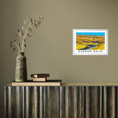 Durham Dales by Richard O'Neill A4 White Frame