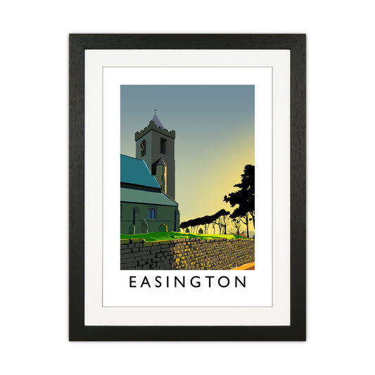 Easington Portrait Art Print by Richard O'Neill Black Grain