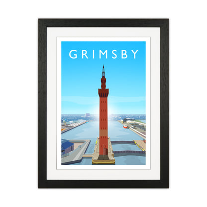 Grimsby Portrait Art Print by Richard O'Neill Black Grain