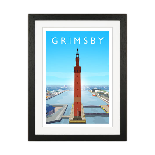 Grimsby Portrait Art Print by Richard O'Neill Black Grain