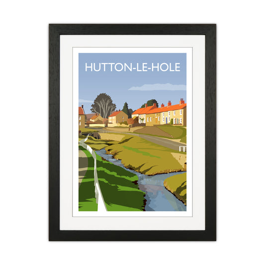 Hutton-Le-Hole Portrait Art Print by Richard O'Neill Black Grain