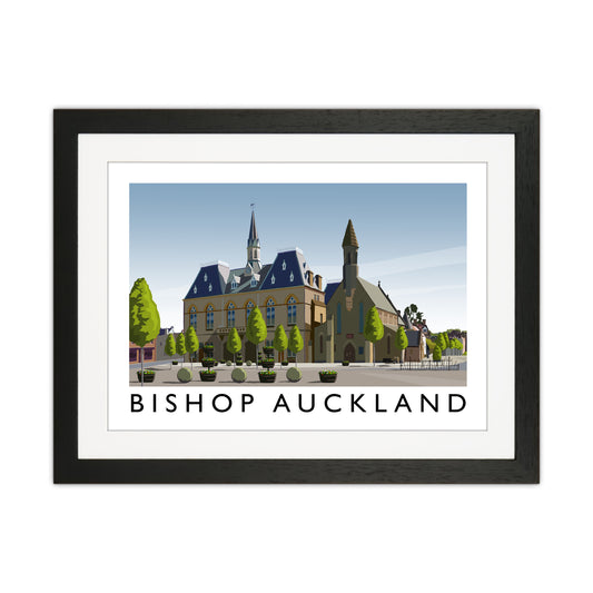 Bishop Auckland Art Print by Richard O'Neill Black Grain