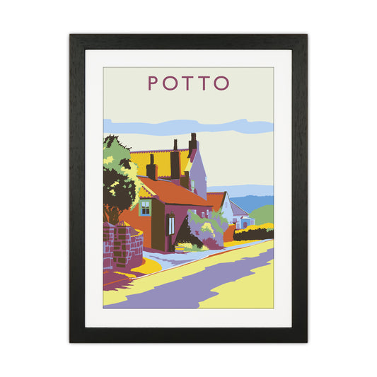 Potto portrait Travel Art Print by Richard O'Neill Black Grain