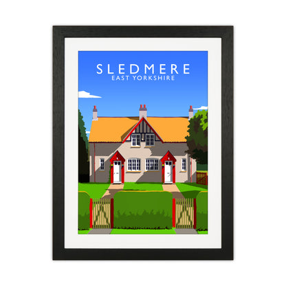 Sledmere portrait Travel Art Print by Richard O'Neill Black Grain