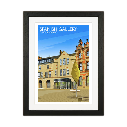 Spanish Gallery portrait Travel Art Print by Richard O'Neill Black Grain