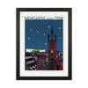 Newcastle upon Tyne 2 (Night) Travel Art Print by Richard O'Neill