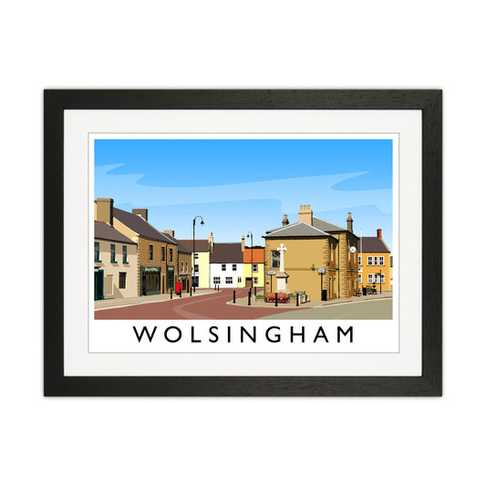 Wolsingham 2 Travel Art Print by Richard O'Neill Black Grain