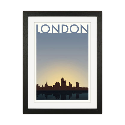 London 4 (Day) Travel Art Print by Richard O'Neill Black Grain