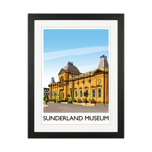 Sunderland Museum 2 Portrait Travel Art Print by Richard O'Neill Black Grain