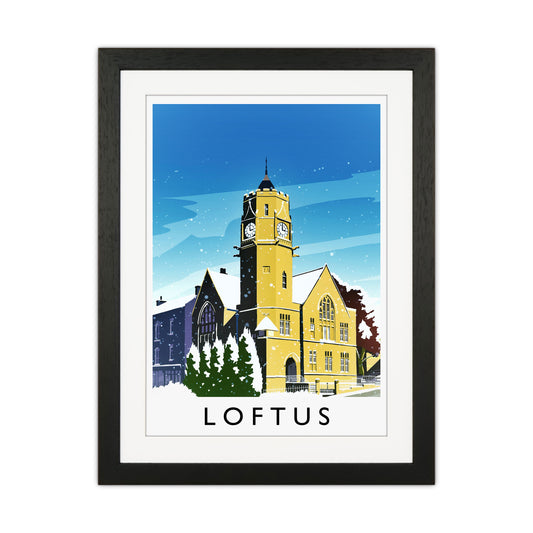 Loftis (Snow) Portrait Travel Art Print by Richard O'Neill Black Grain