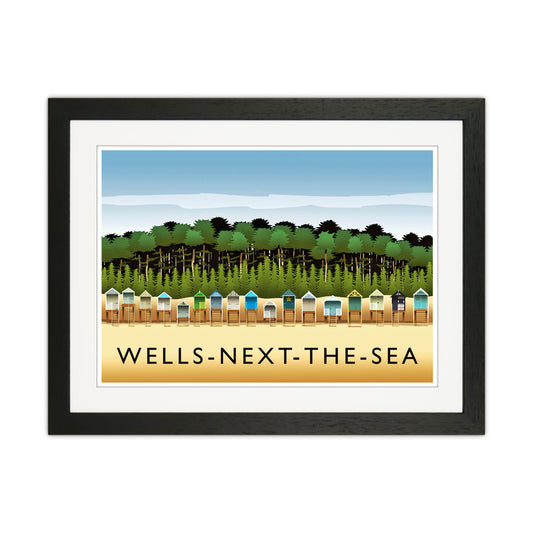 Wells-Next-The-Sea Travel Art Print by Richard O'Neill Black Grain