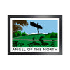 Angel of The North Landscape Framed Digital Art Print by Richard O'Neill