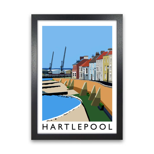 Hartlepool Framed Digital Art Print by Richard O'Neill Black Grain