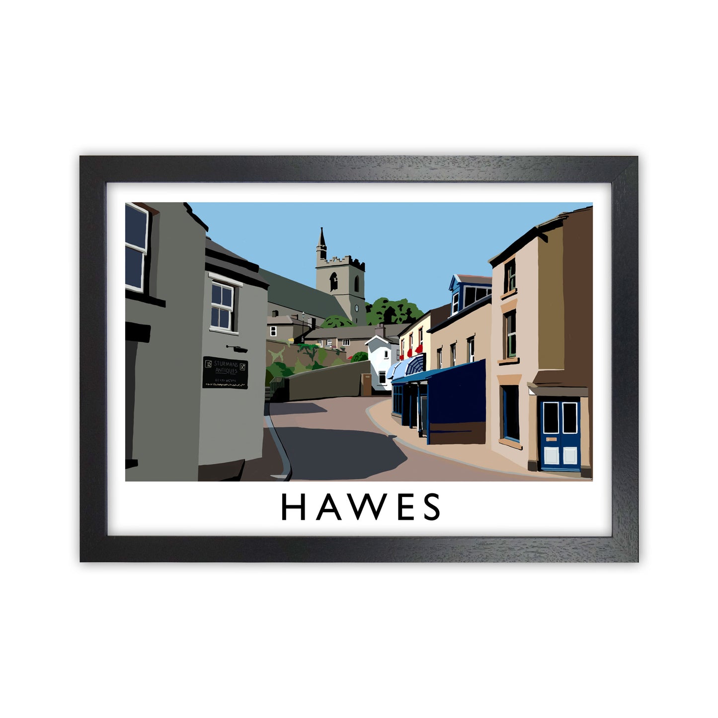 Hawes Art Print by Richard O'Neill Black Grain