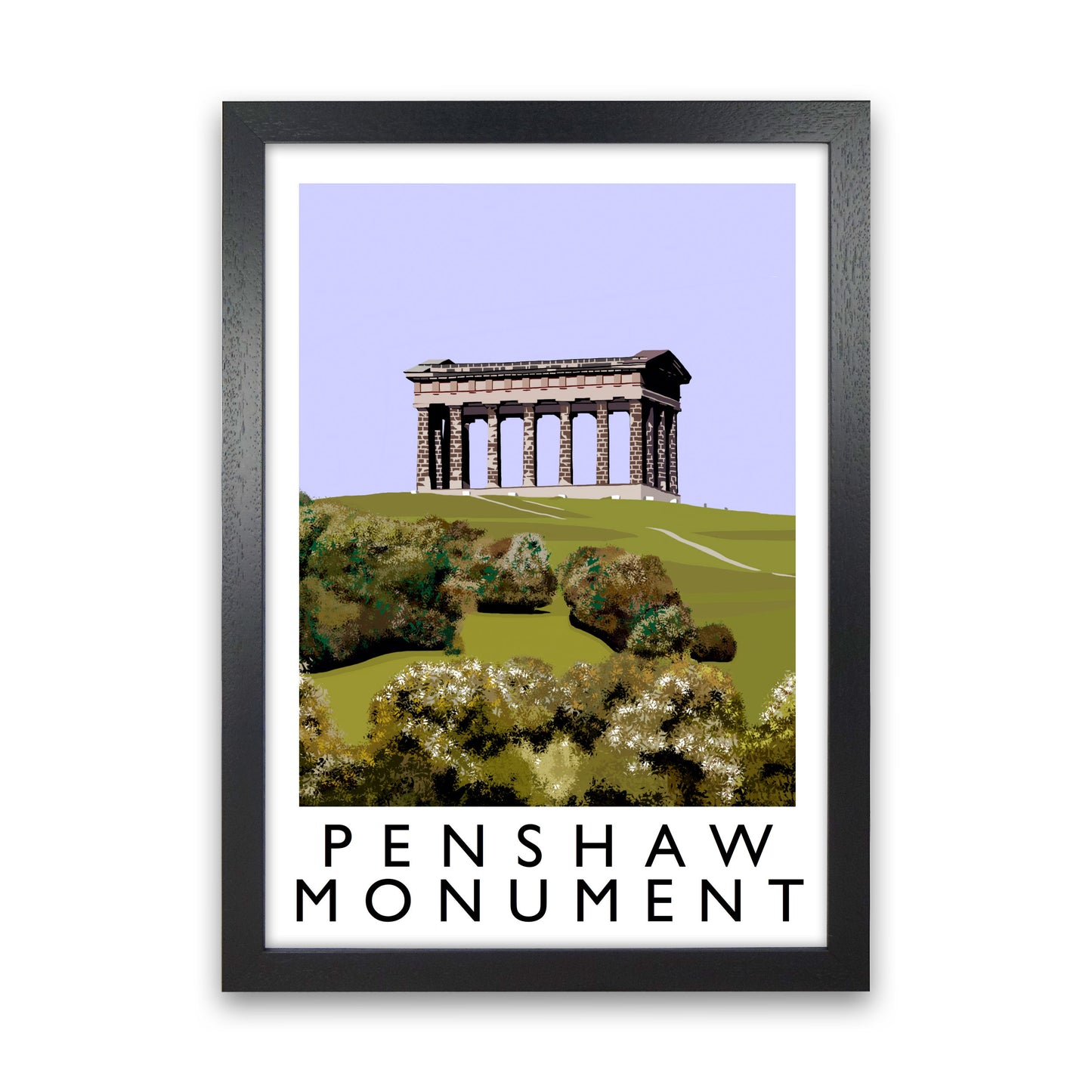 Penshaw Monument Art Print by Richard O'Neill Black Grain