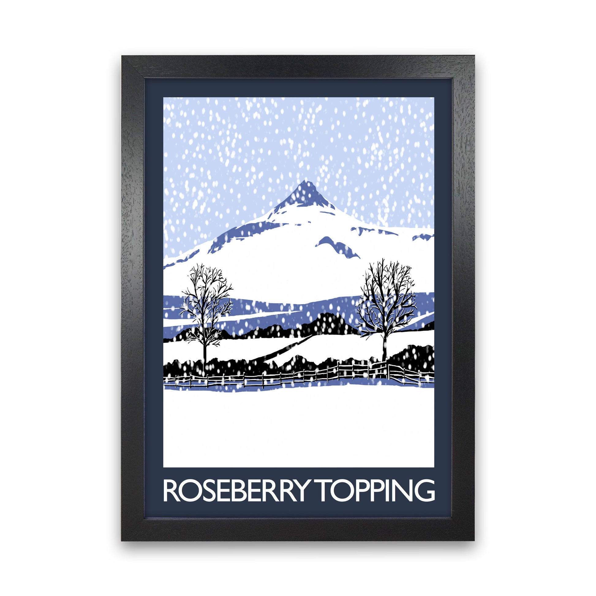 Roseberry Topping 1 Art Print by Richard O'Neill Black Grain